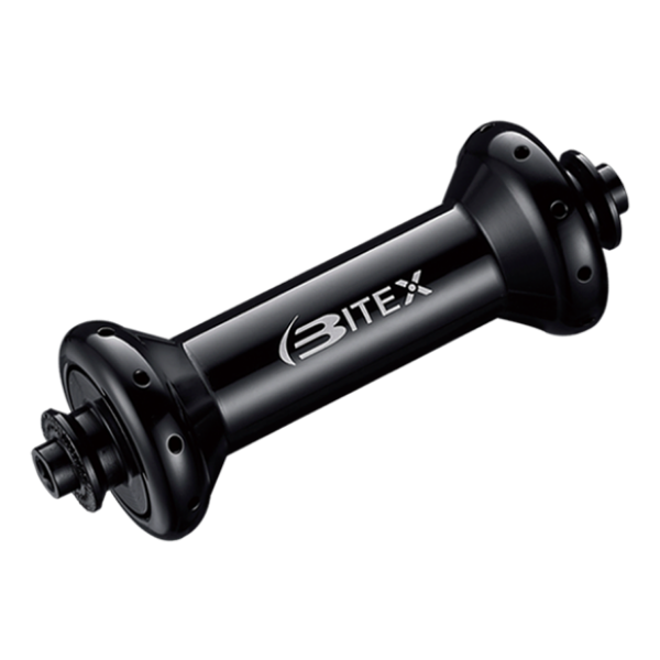 Moyeu avant Bitex BX301F en aluminium léger avec roulements étanches pour montage de roues vélo haute performance.